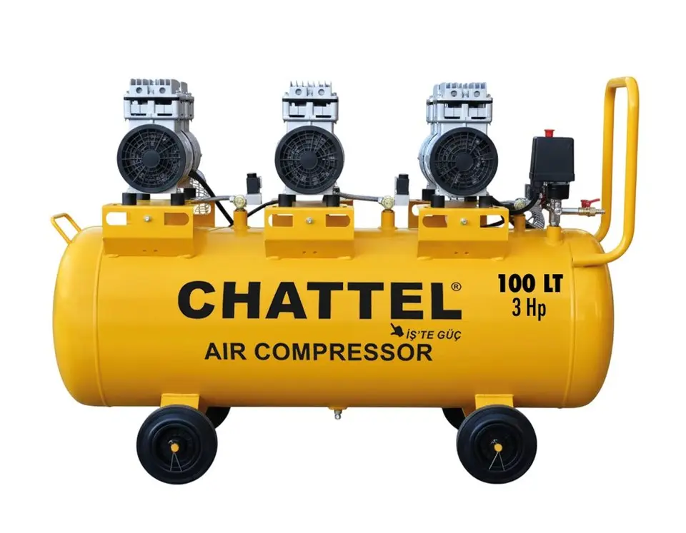 Chattel CHT 1210-3 Sessiz Yağsız Kompresör 100 Lt