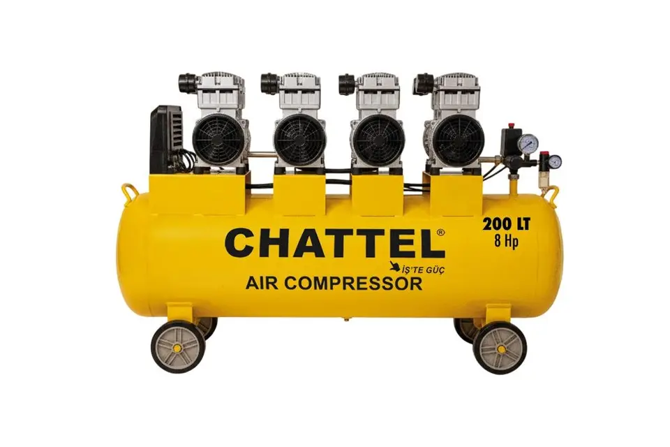 Chattel CHT 1220-8 Sessiz Yağsız Kompresör 200 Lt